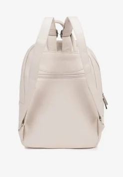 Jasnobeżowy Mały Plecak Zdobiony Suwakiem Nilzeri
