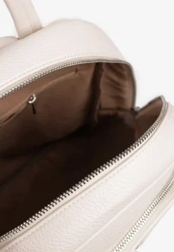 Jasnobeżowy Mały Plecak Zdobiony Suwakiem Nilzeri