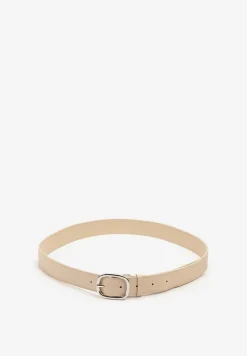 Jasnobeżowy Pasek Ozdobiony Zaokrągloną Klamrą Pumea