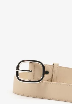 Jasnobeżowy Pasek Ozdobiony Zaokrągloną Klamrą Pumea