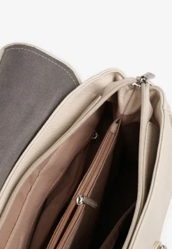 Jasnobeżowy Plecak Basic z Ozdobnym Frędzlem Vikelin