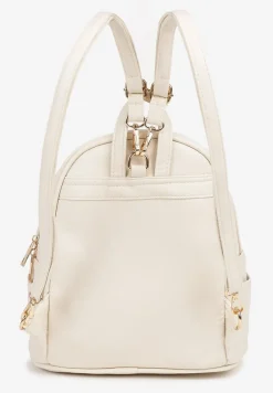 Jasnobeżowy Plecak z Metalicznym Zdobieniem Efarinia