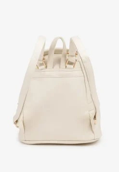 Jasnobeżowy Plecak z Metalicznym Napisem Elisalla