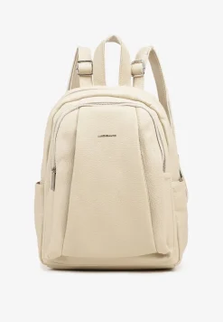 Jasnobeżowy Plecak z Suwakami w Miejskim Stylu Nalionea