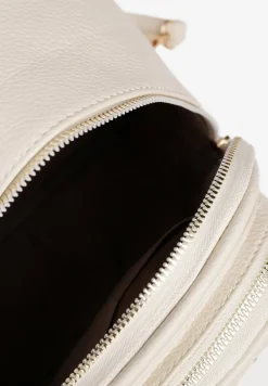 Jasnobeżowy Trapezowy Plecak Zdobiony Elegancką Aplikacją Nanilia