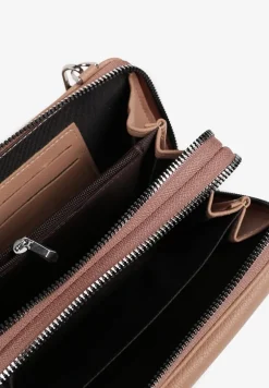 Jasnobrązowa Mała Torebka z Dwiema Komorami i Dodatkowymi Odpinanymi Paskami Sialitha