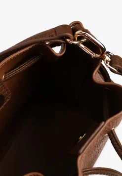 Jasnobrązowa Torebka z Ozdobnym Ściągaczem i Kieszonkami z Rączką i Dodatkowym Paskiem Ravindira