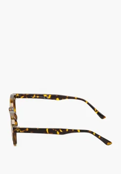 Jasnobrązowe Casualowe Okulary Przeciwsłoneczne z Filtrem UV Cleata