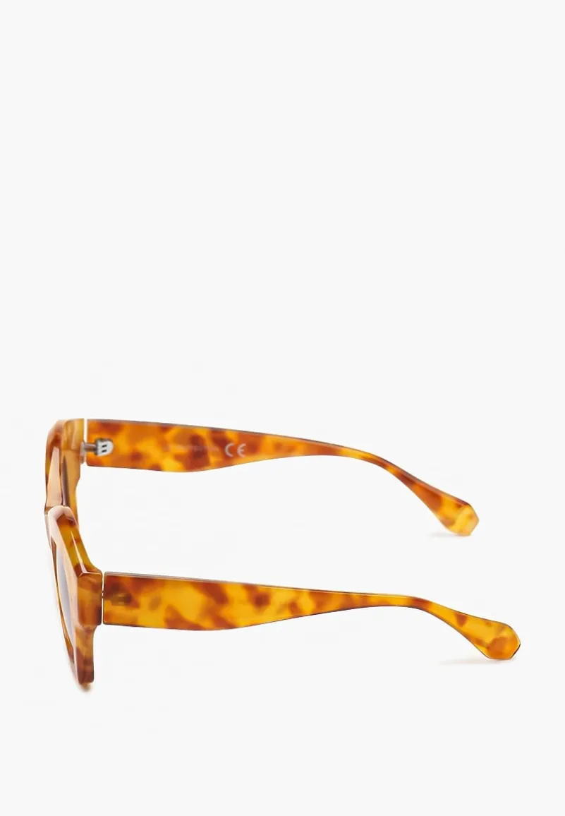 Jasnobrązowe Nowoczesne Okulary Przeciwsłoneczne Zaokrąglone Enicle