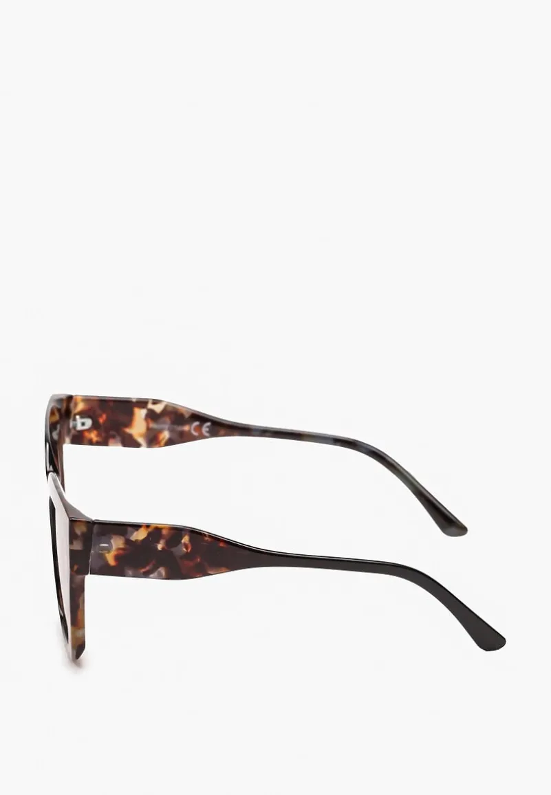 Jasnobrązowe Okulary Przeciwsłoneczne Kocie Oko Gioria