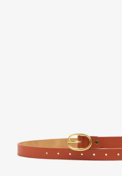 Jasnobrązowy Casualowy Pasek Wykończony Metaliczną Klamrą Tinaria