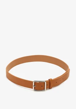 Jasnobrązowy Klasyczny Pasek z Geometryczną Klamrą Mevinala