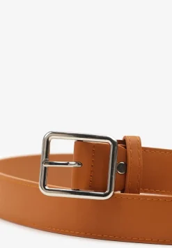 Jasnobrązowy Klasyczny Pasek z Geometryczną Klamrą Mevinala