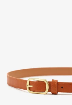Jasnobrązowy Pasek Ozdobiony Klamrą Mevenia