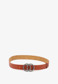 Jasnobrązowy Pasek ze Zdobioną Klamrą Timalora