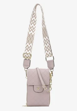 Jasnofioletowa Prostokątna Torebka z Dwoma Paskami z Imitacji Ekoskóry Aihana