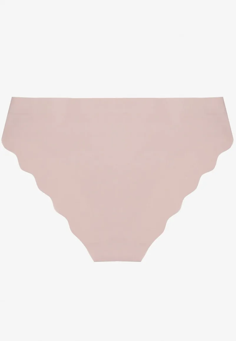 Jasnofioletowe Majtki Bezszwowe Typu Figi Ozdobione Falbanką Veloti