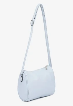 Jasnoniebieska Mała Torebka Listonoszka z Kieszeniami na Suwak Savirette