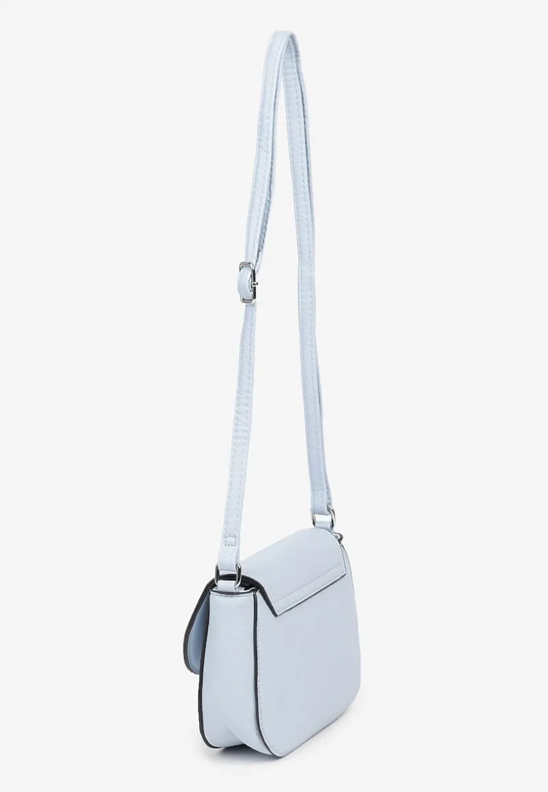 Jasnoniebieska Mała Torebka Listonoszka Zdobiona Kokardą Nalieve