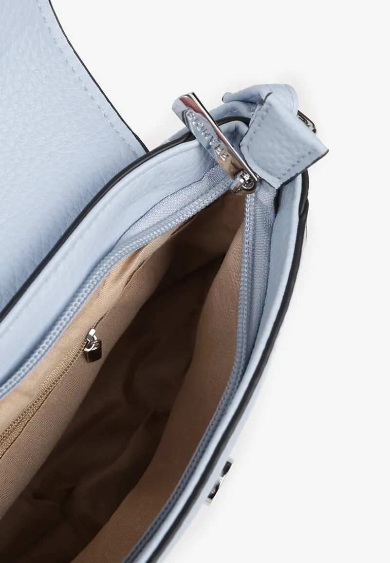 Jasnoniebieska Mała Torebka Listonoszka Zdobiona Kokardą Nalieve