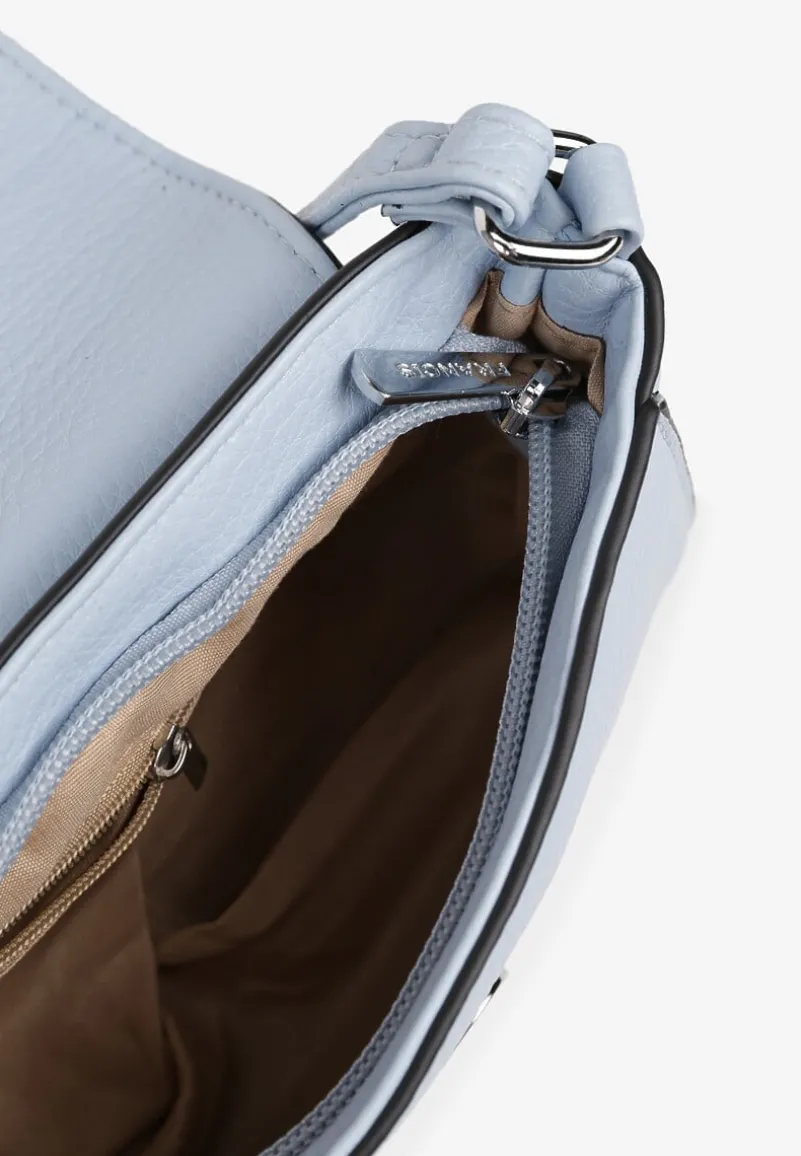 Jasnoniebieska Torebka Listonoszka Ozdobiona Klapą Dolissea