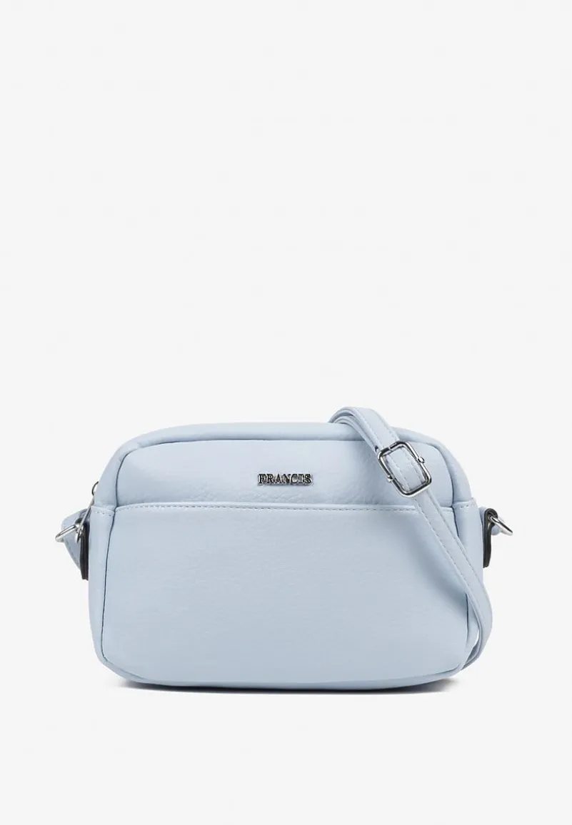 Jasnoniebieska Torebka Typu Listonoszka o Prostokątnym Kształcie Lirona