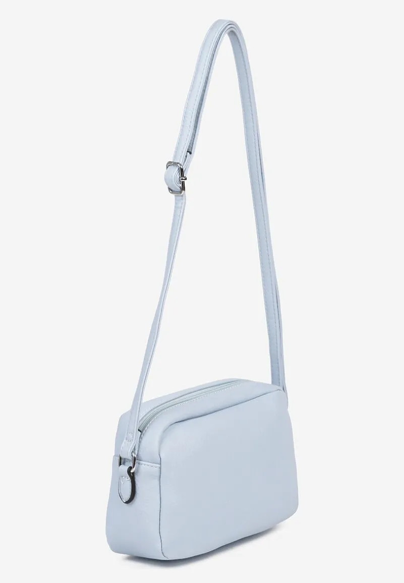 Jasnoniebieska Torebka Typu Listonoszka o Prostokątnym Kształcie Lirona