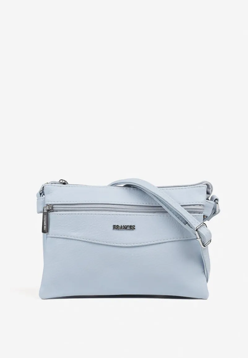 Jasnoniebieska Torebka Typu Listonoszka o Prostokątnym Fasonie Izinia