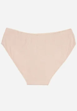 Jasnoróżowe Bawełniane Majtki Figi Wykończone Ozdobną Nitką Besivia