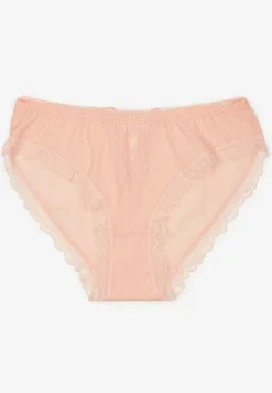 Jasnoróżowe Majtki Typu Figi z Koronką Ranlla