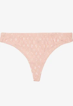 Jasnoróżowe Majtki Typu Stringi Ozdobione Tłoczeniem Vivise