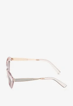 Jasnoróżowe Okulary Przeciwsłoneczne o Kocim Kształcie z Filtrem UV Nirivna