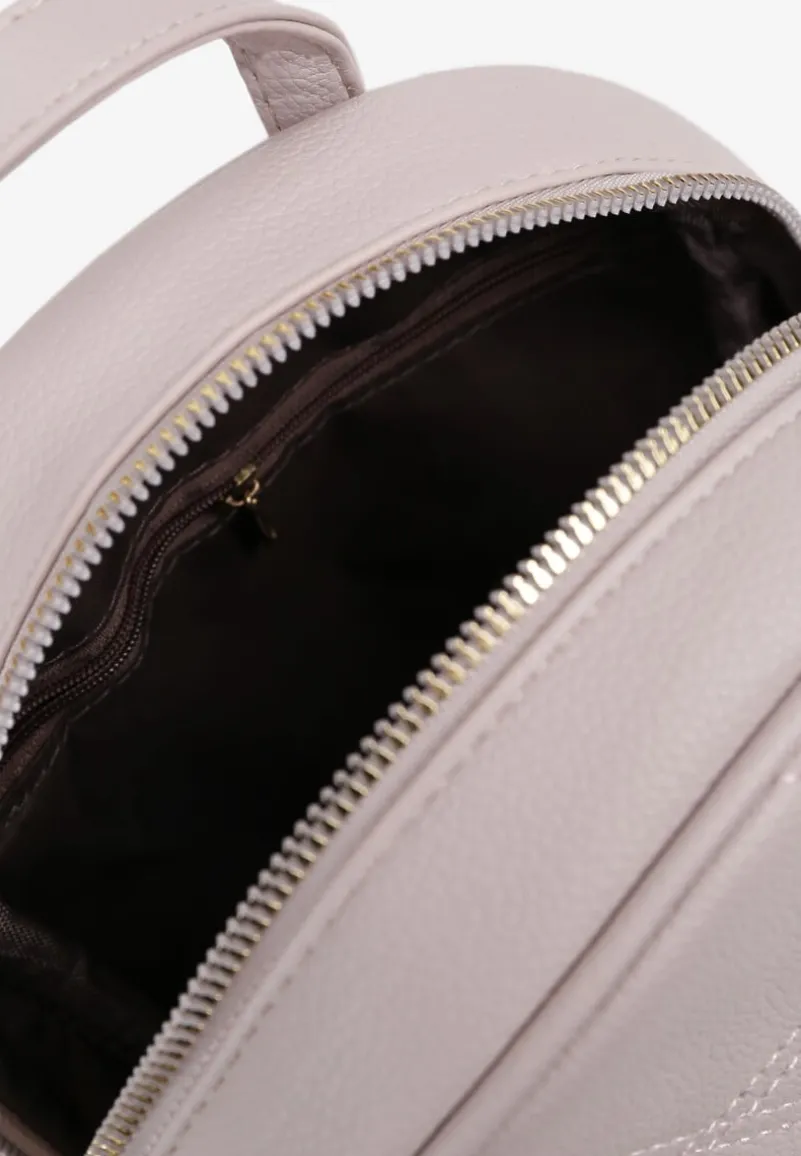 Jasnoróżowy Mały Plecak Miejski z Pikowaniem Skeralla