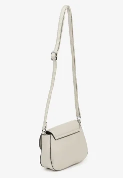 Jasnoszara Mała Torebka Listonoszka Zdobiona Kokardą Nalieve