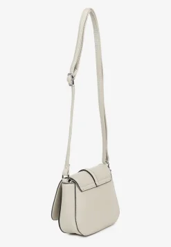 Jasnoszara Torebka Listonoszka Ozdobiona Klapą Dolissea