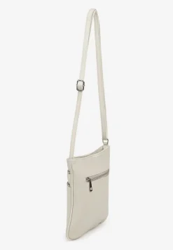 Jasnoszara Torebka Typu Listonoszka z Zasuwanymi Kieszeniami Silatea
