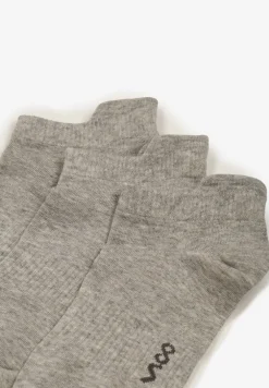 Jasnoszare Bawełniane Skarpety Stopki z Napisem Marosela