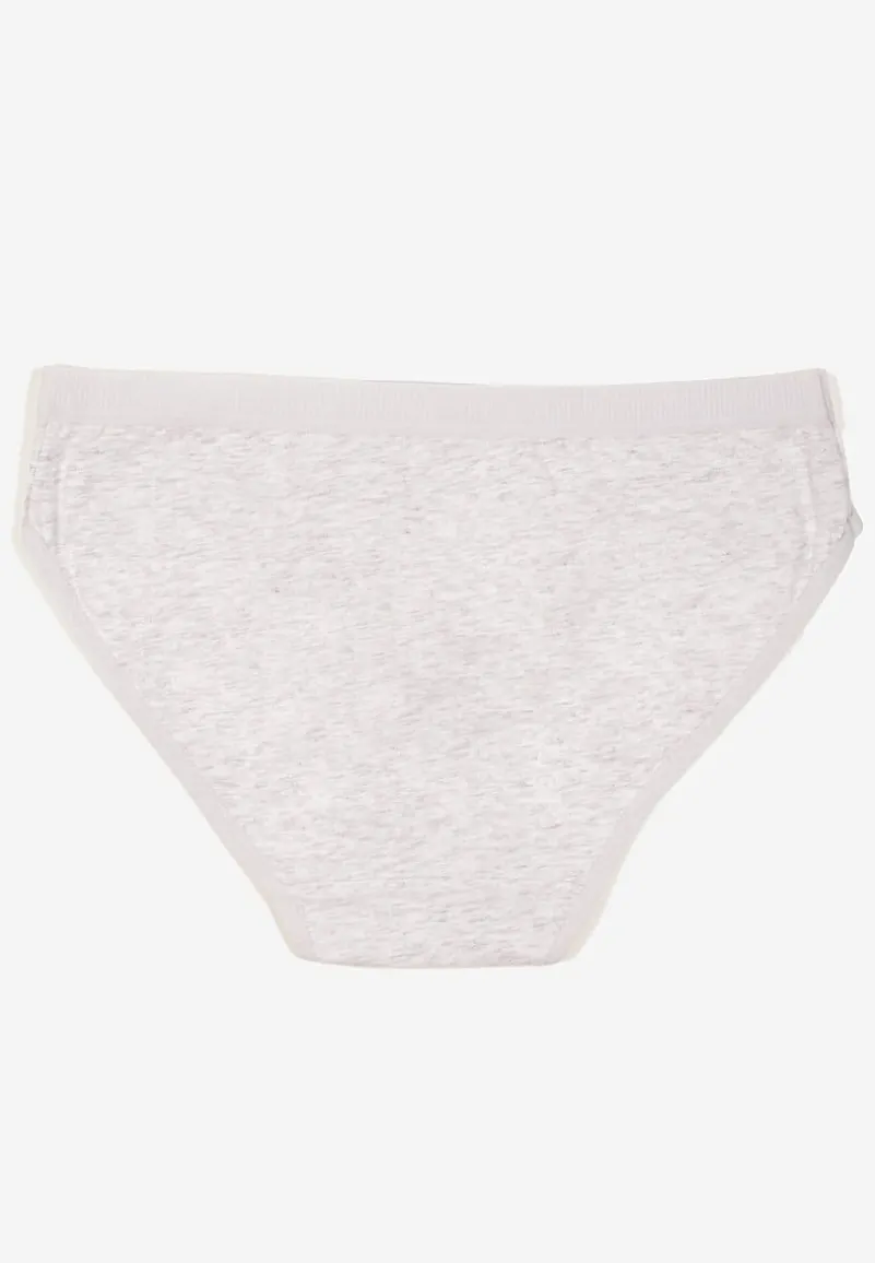 Jasnoszare Majtki z Bawełny Typu Figi Afitia