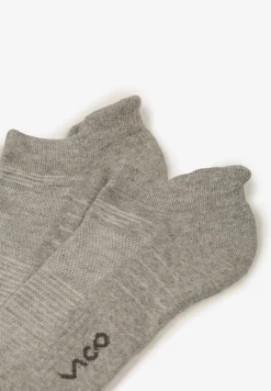 Jasnoszare Skarpety z Bawełny Typu Stopki z Napisem Marianis