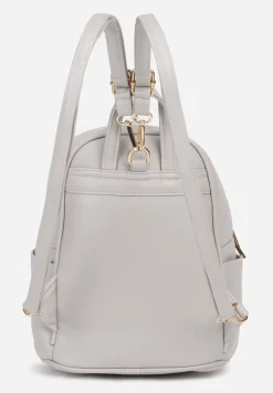 Jasnoszary Casualowy Plecak z Tłoczonym Wzorem i Regulowanymi Odpinanymi Paskami Nelarose