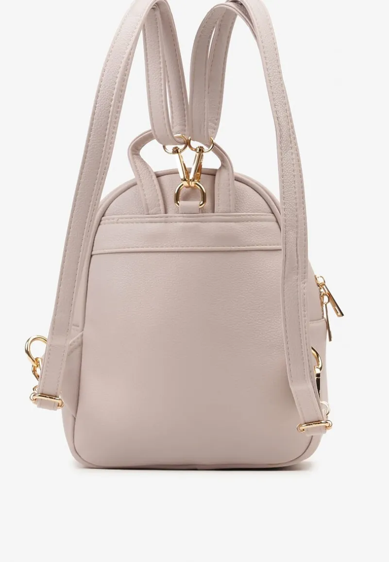 Jasnoszary Plecak z Kieszonką z Przodu i Regulowanymi Szelkami Crivon