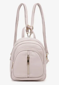 Jasnoszary Plecak z Kieszonkami i Szelkami z Możliwością Regulacji Eanesia