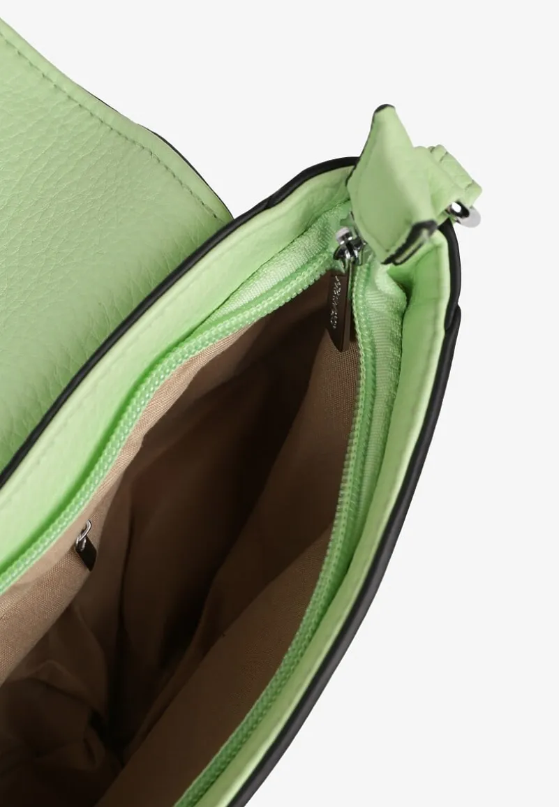 Jasnozielona Torebka Listonoszka Ozdobiona Klapą Dolissea