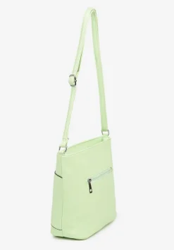 Jasnozielona Torebka Typu Listonoszka Ozdobiona Suwakiem Dolaris