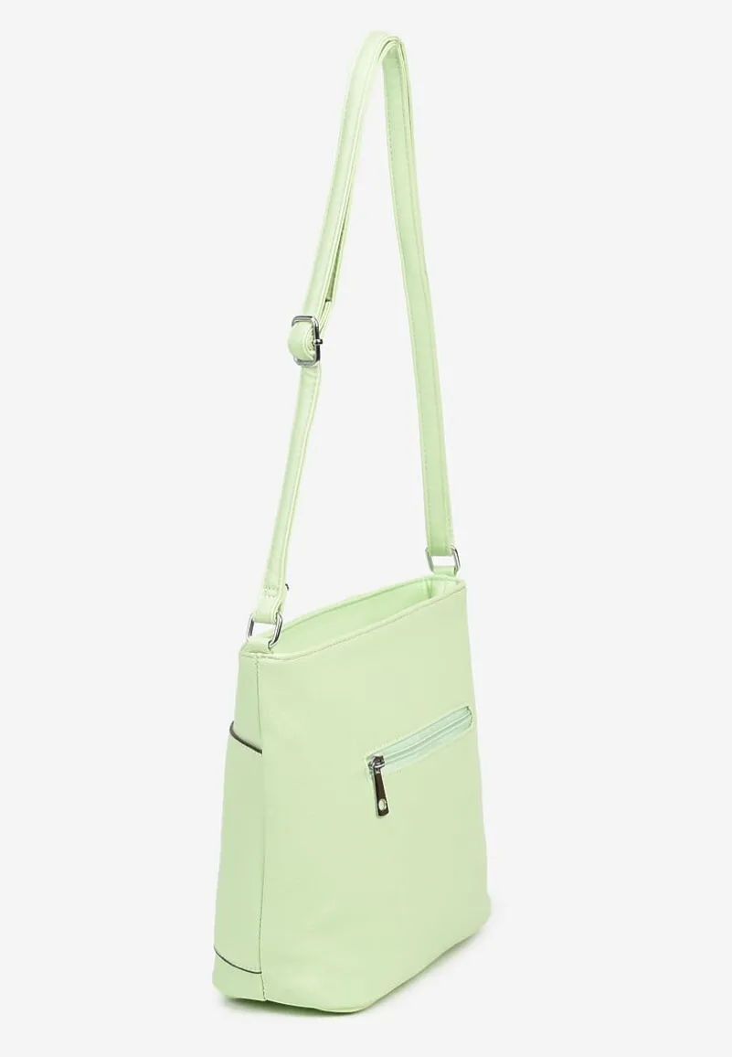 Jasnozielona Torebka Typu Listonoszka Ozdobiona Suwakiem Dolaris