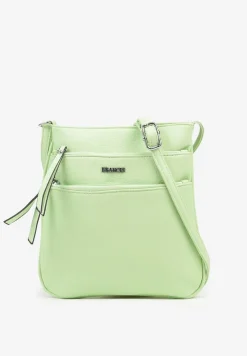 Jasnozielona Torebka Typu Listonoszka z Zasuwanymi Kieszeniami Silatea