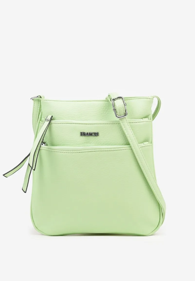 Jasnozielona Torebka Typu Listonoszka z Zasuwanymi Kieszeniami Silatea