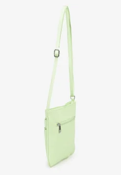 Jasnozielona Torebka Typu Listonoszka z Zasuwanymi Kieszeniami Silatea
