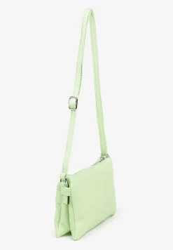 Jasnozielona Torebka Typu Listonoszka o Prostokątnym Fasonie Izinia