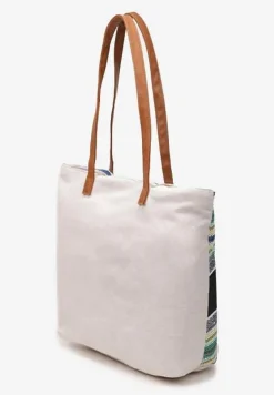 Jasnozielona Torebka Typu Shopper na Plażę z Jedną Komorą Gomeissa